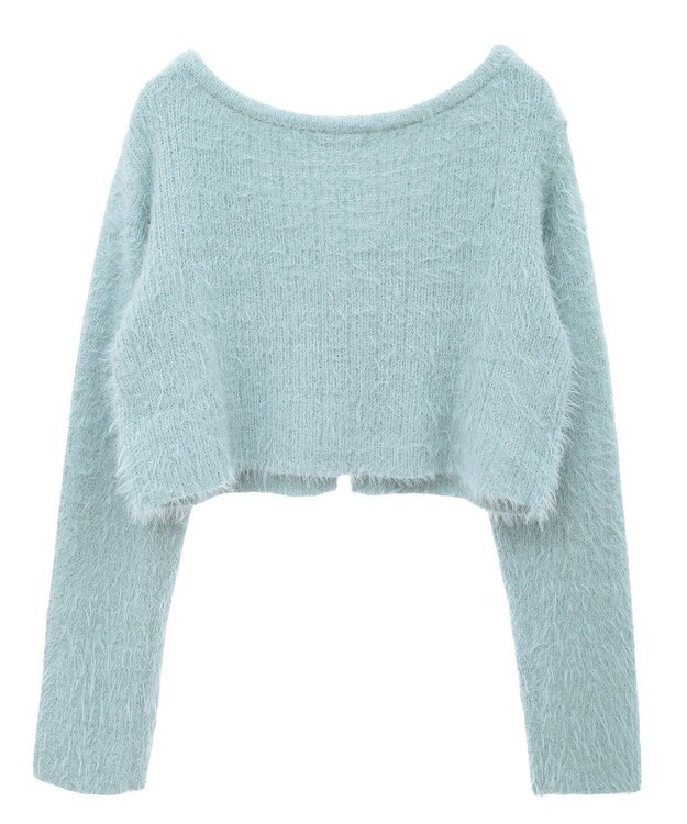 earth music&ecology ＳＥＴ２点シャギーショートカーデ＋ミニワンピース Mint Green