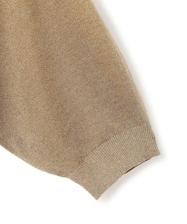 23区 L 【洗える】オータムメタリック ラメ ニットT ゴールド系