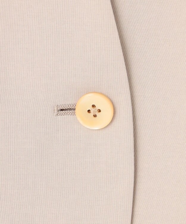 J.PRESS LADIES 【洗える】ストレッチ ノーカラー ジャケット グレージュ系