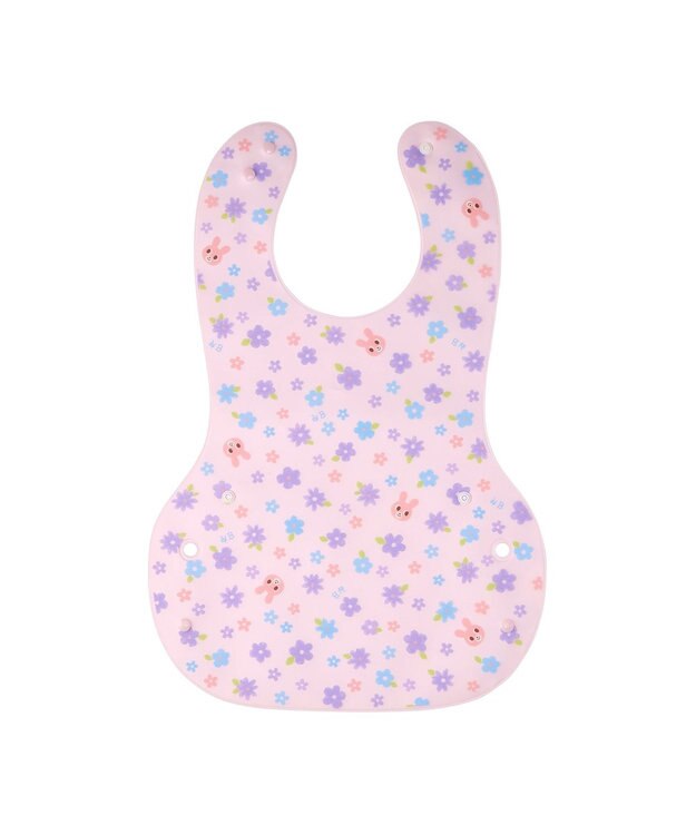 MIKI HOUSE HOT BISCUITS 総柄 お食事スタイ ピンク