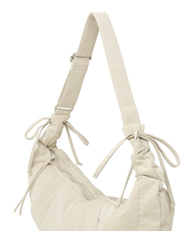 earth music&ecology ドロストリボンショルダーバッグ Beige