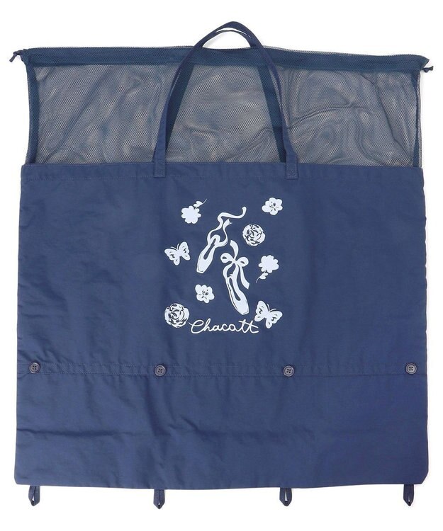 Chacott フラワー2Way衣装バッグ ネイビー