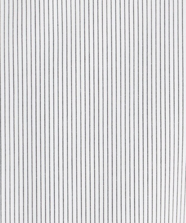 UNFILO ハイネックブラウス オフ×ブラックストライプ