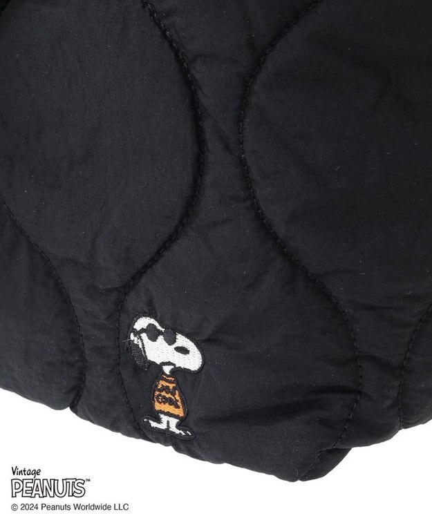 Green Parks ■ＰＥＡＮＵＴＳ　キルティングトートＬ Black