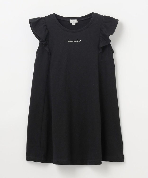 ANY KIDS ひんやりクール カットソーワンピース ブラック