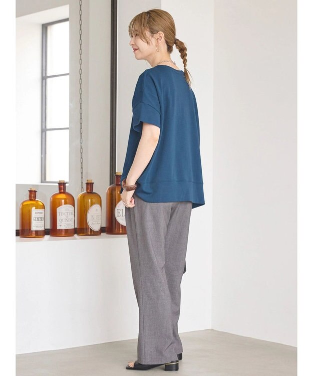 AMERICAN HOLIC 接触冷感裾切り替えカットプルオーバー Navy