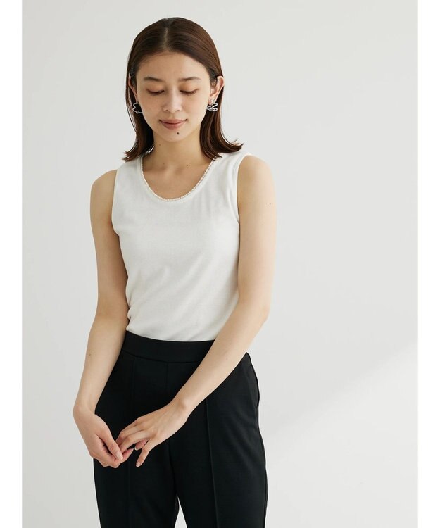 Green Parks ・ＳＵＧＡＲ　ＳＰＯＯＮ　パールテレコタンク Off White