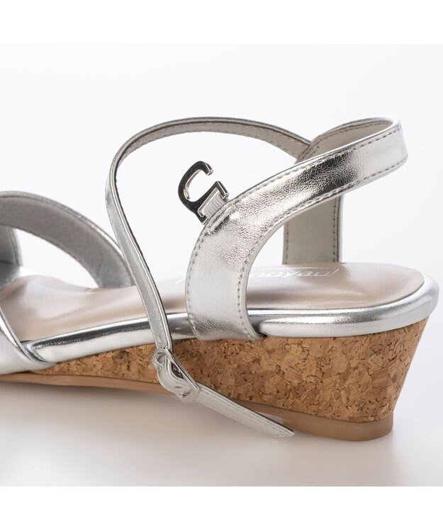 MODE ET JACOMO <noyau>ヒールクロスベルトサンダル シルバー