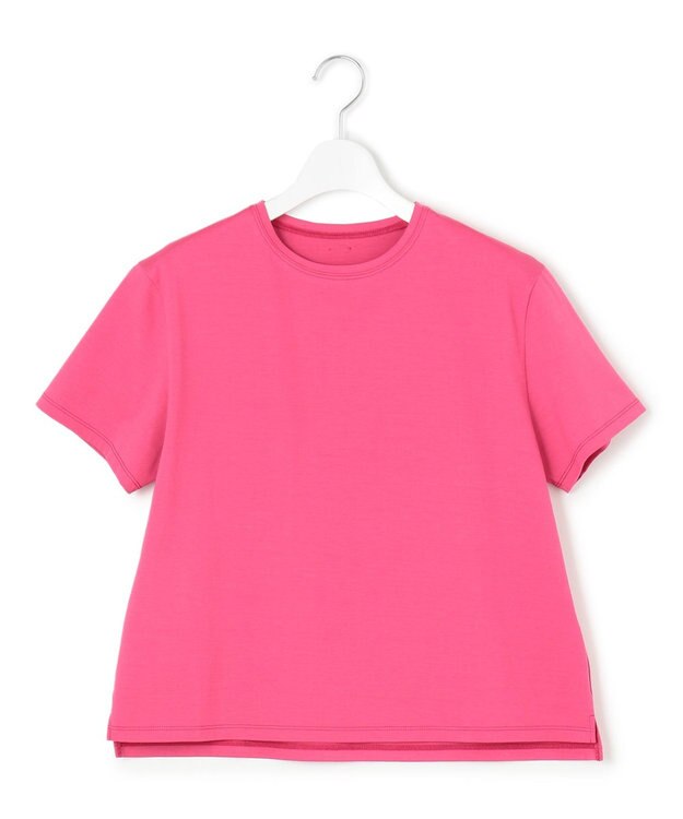 23区 【洗える】ハイエンド クルーネック Tシャツ マゼンタ系