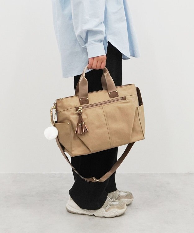 ACE BAGS & LUGGAGE kanana project collection タッセル-e 2wayショルダーバッグ 68873 ベージュ