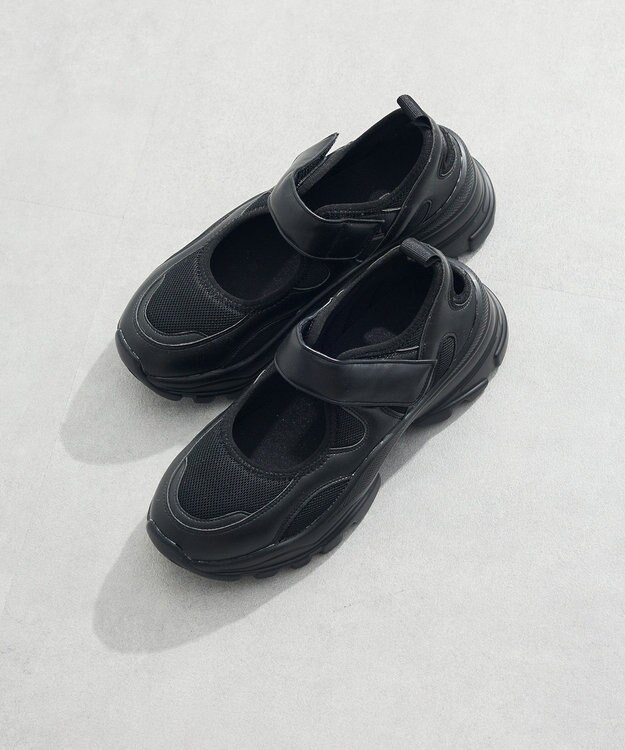 Green Parks ＲＵＰＩＳ．　厚底ベルトスニーカー Black