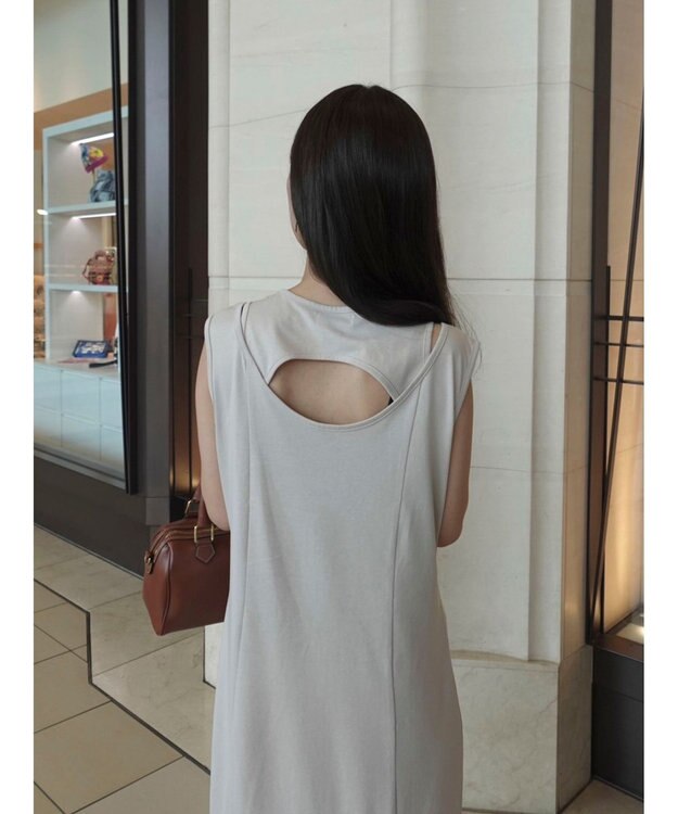 Green Parks カットワークデザインカットソーワンピース Beige