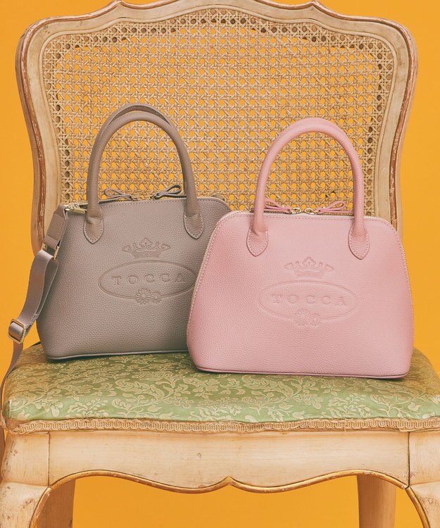 TOCCA CRESTA LEATHER POCHETTE ポシェット ピンク系