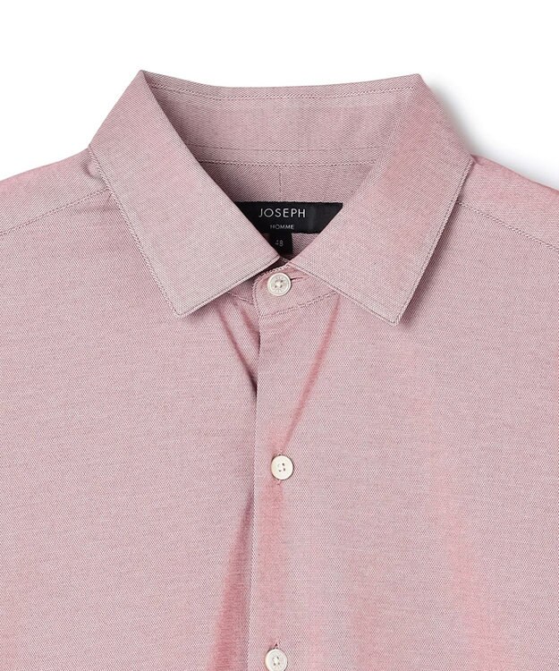 JOSEPH HOMME 【ストレッチ】ハイゲージコットンジャージー 　長袖レギュラーカラーシャツ ピンク系