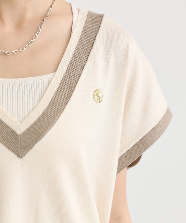 earth music&ecology チルデンライクベスト Ivory