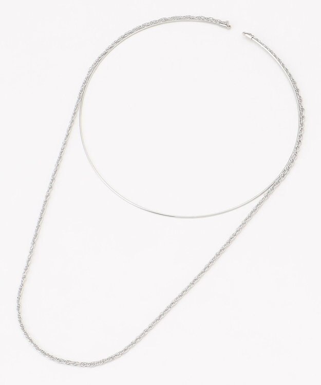 J.PRESS YORK STREET 【WOMEN】フープチェーン ネックレス シルバー系