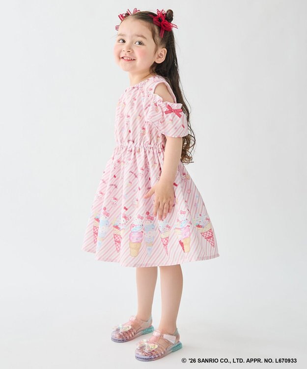 ANY KIDS 【サンリオキャラクターズ×ANY KIDS】2WAY ファンシーワンピース ハローキティ×レッド