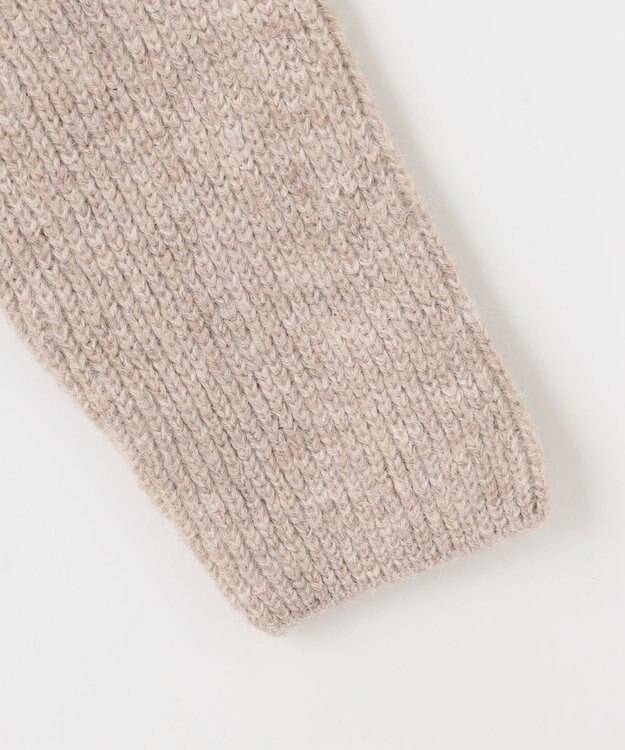 Feroux 【洗える】片畦プルオーバーニット ベージュ系