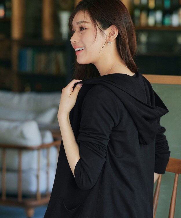 Tiaclasse 【小倉優子さん着用・UVケア・接触冷感】“やみつき”カットソーパーカーカーデ ブラック