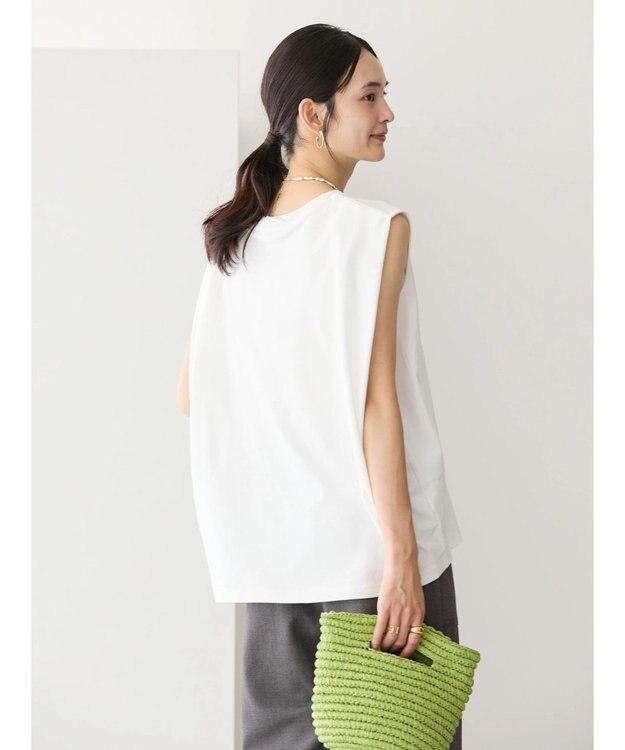 AMERICAN HOLIC 接触冷感ショルダータックノースリーブプルオーバー Off White