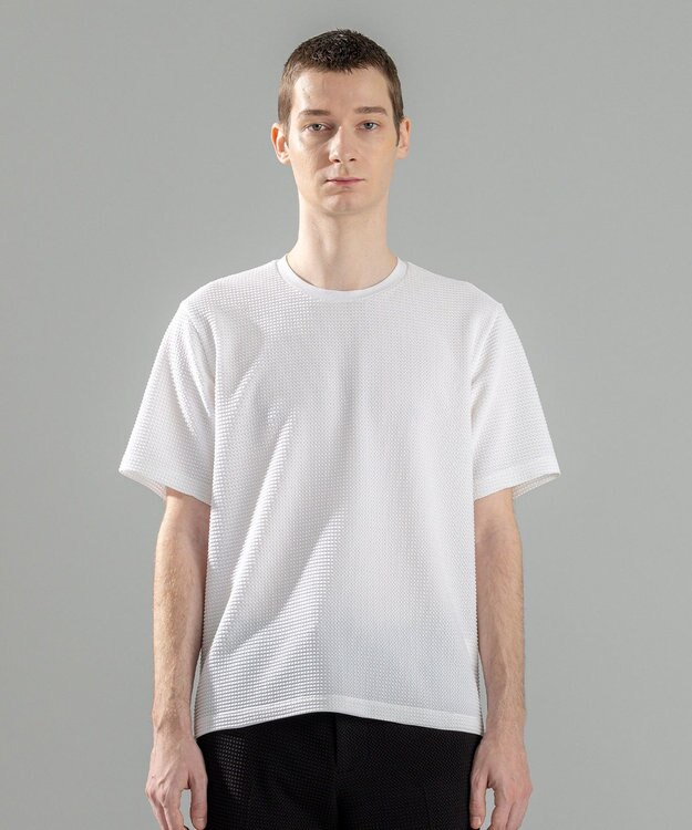 JOSEPH HOMME 新色追加【オリジナル素材/シワになりにくい】ライトタックジャージー クルーネックＴシャツ ホワイト系