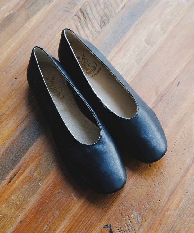 BONTRE 【BONTRE/ボントレ】ソフトフラットパンプス/02501-RS ブラック