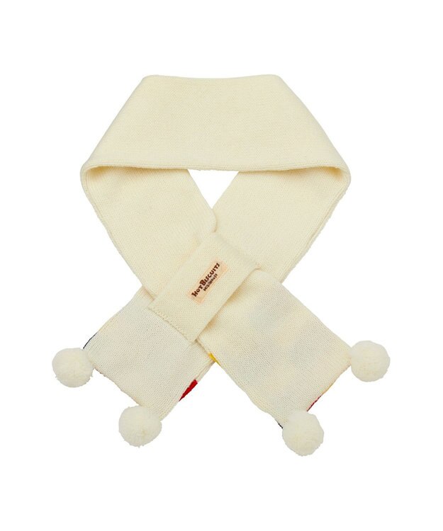 MIKI HOUSE HOT BISCUITS カラフルブロック マフラー マルチカラー