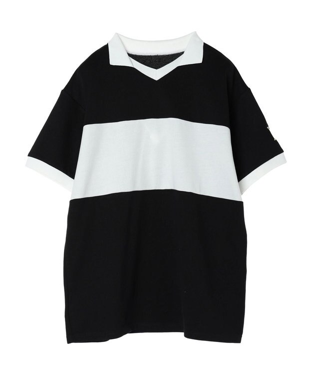 Green Parks ＥＧＯＩＳＴ　ロゴ刺しゅうラガーシャツ Black