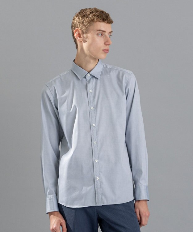 JOSEPH HOMME 【LEON 掲載】80/2オックス　レギュラーカラーシャツ サックスブルー系