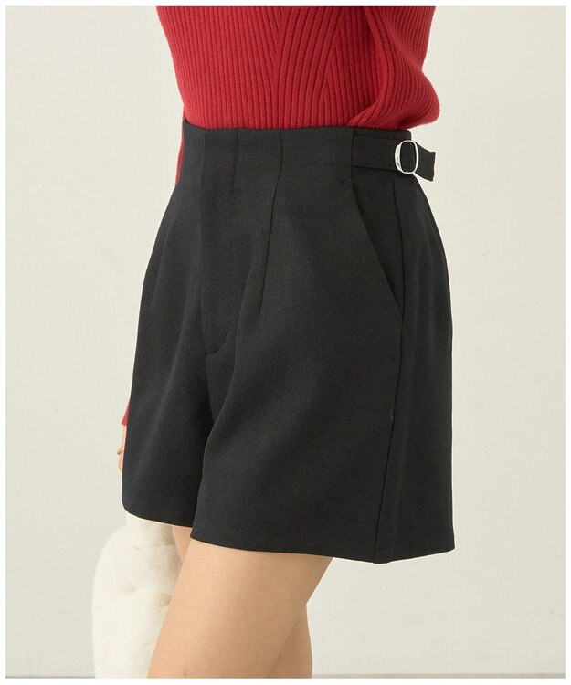 earth music&ecology サイドベルトショートパンツ Black