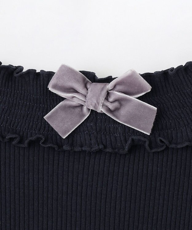 ANY KIDS バックリボン カットソー ネイビー