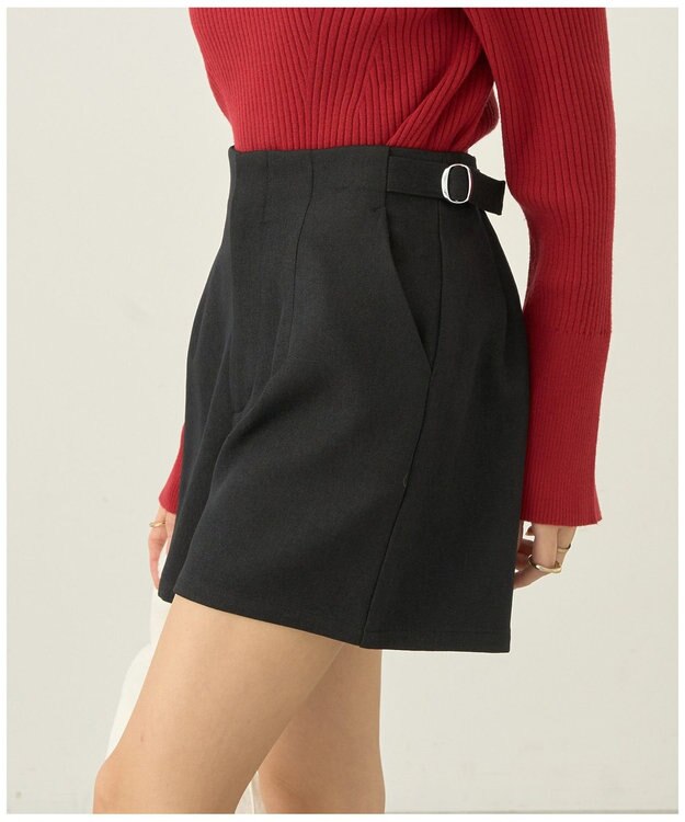 earth music&ecology サイドベルトショートパンツ Black