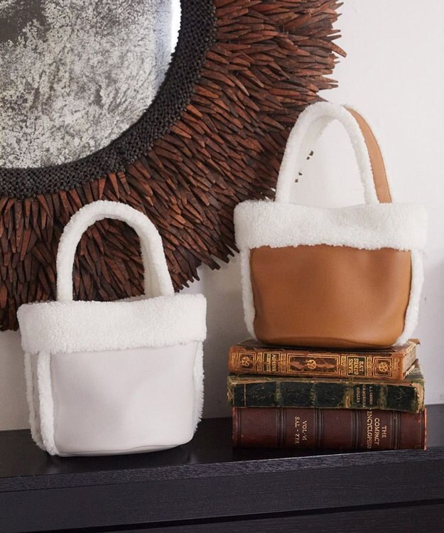 earth music&ecology ムートン風ボアバッグ Brown