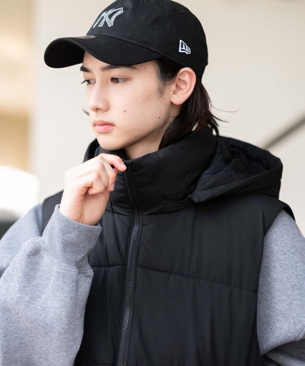 WEGO 【25年秋冬新作/ユニセックス着用ITEM/MLサイズ展開】2WAYパファーベスト ブラック