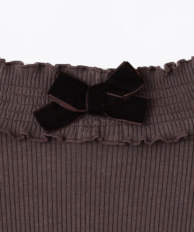 ANY KIDS バックリボン カットソー ブラウン