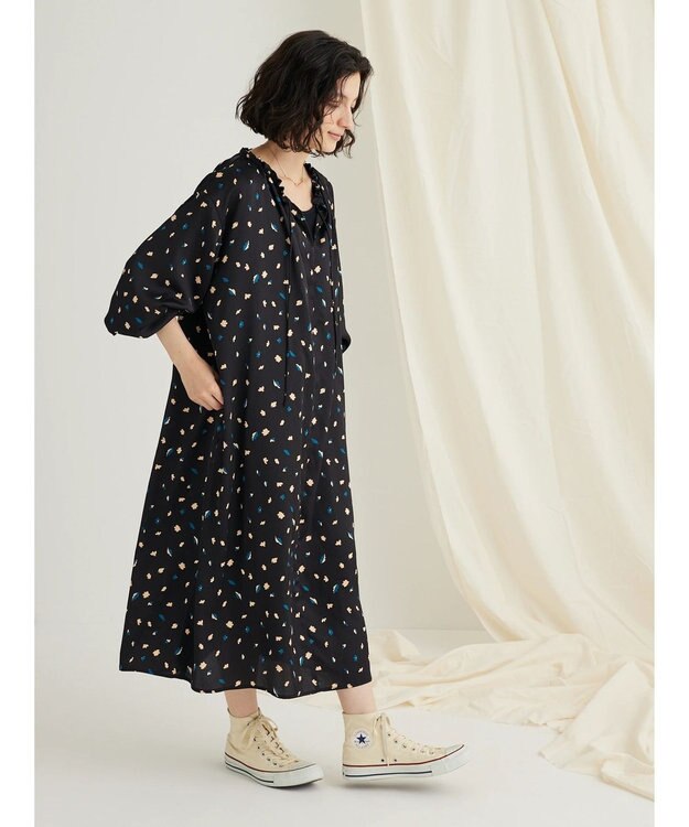 CRAFT STANDARD BOUTIQUE 柄ギャザーマキシワンピース Small Flower