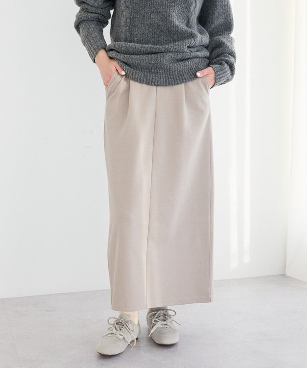 CRAFT STANDARD BOUTIQUE フクレジャカードIラインスカート Light Gray