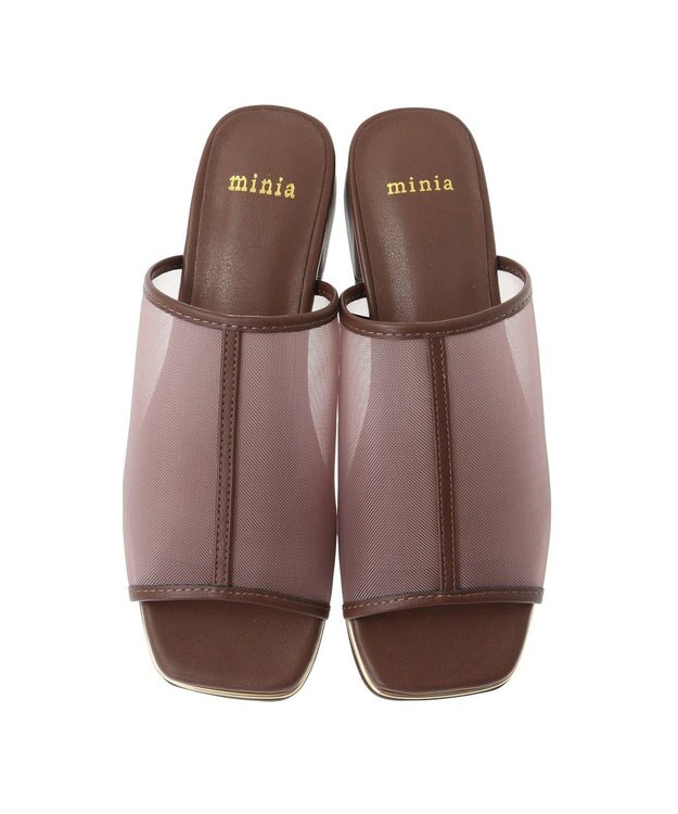 Green Parks ・ｍｉｎｉａ　チュールサンダル Brown