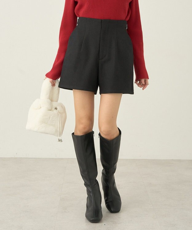 earth music&ecology サイドベルトショートパンツ Black