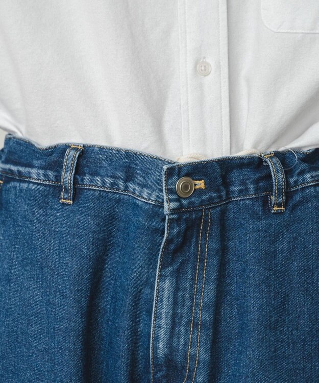 WEGO デニムイージーワイドパンツ デニム中濃色