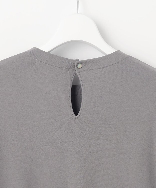 23区 【ご好評につきカラー追加/洗える】クロスコンビ パフスリーブ ニット カーキ系