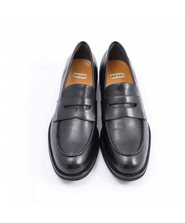 APOM イタリアンレザー ペニーローファー 30 ブラック