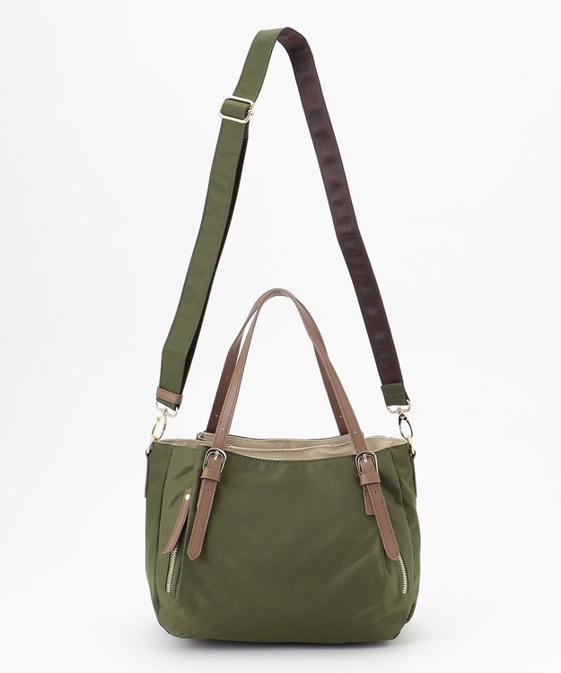 LA BAGAGERIE 【MONICA】ナイロン2WAYトートバッグ Sサイズ カーキ