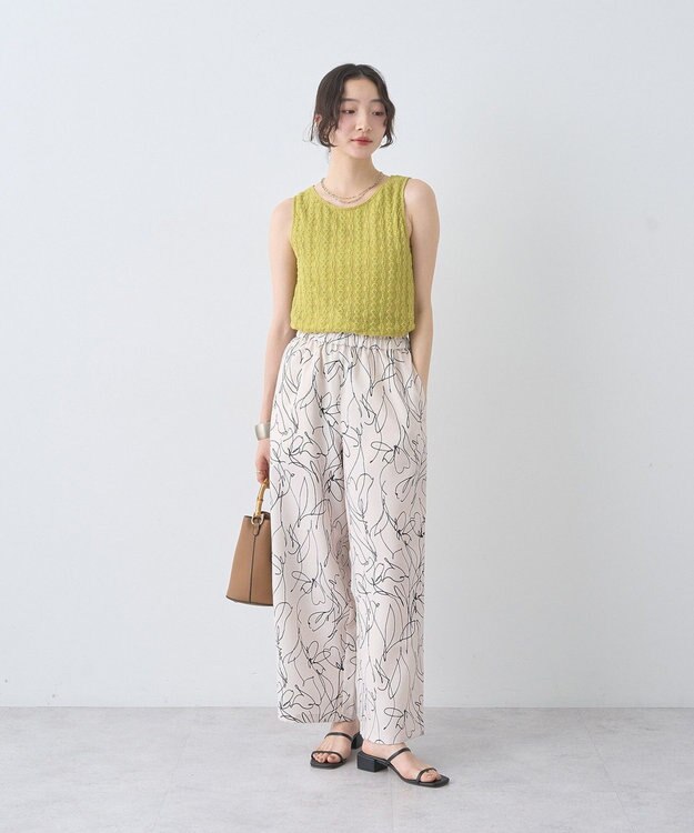 earth music&ecology 【接触冷感】アソートリラックスパンツ Flower