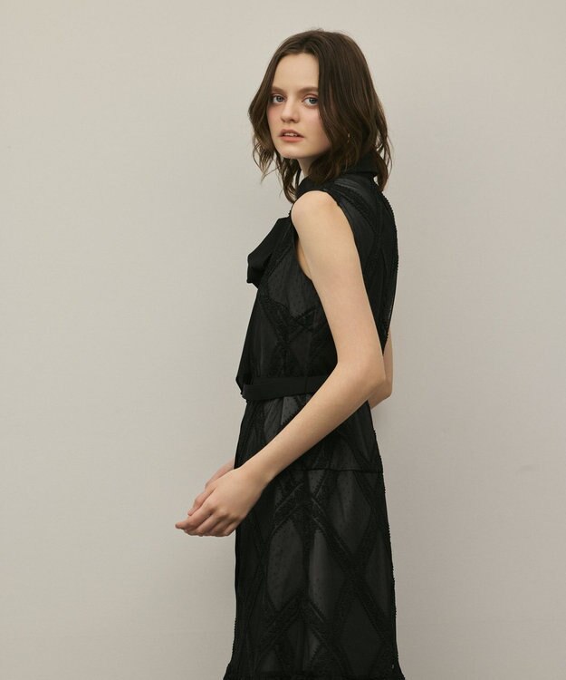 GRACE CONTINENTAL チュールレースワンピース ブラック