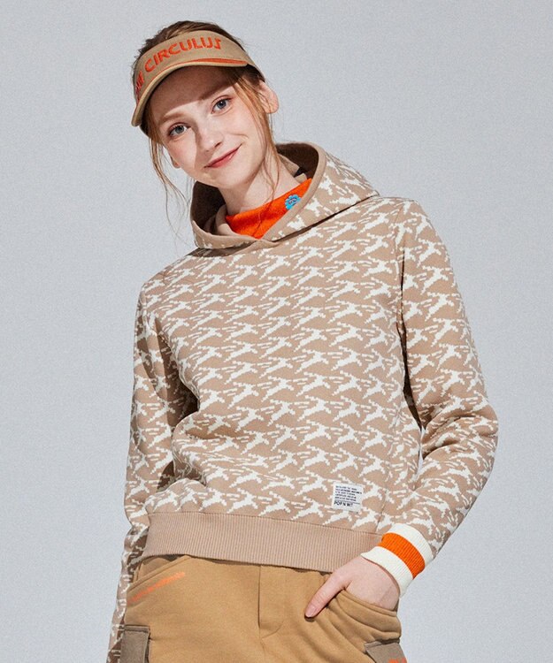 PW CIRCULUS 【イージーケア/軽量】【WOMEN】 MOFUモチーフ ニットフーディ ベージュ系