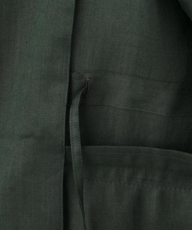 BEIGE， 【洗える】BERGAMOT / ウォッシャブルリネンバックドロストジャケット Forest Green