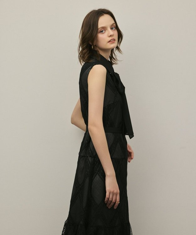 GRACE CONTINENTAL チュールレースワンピース ブラック