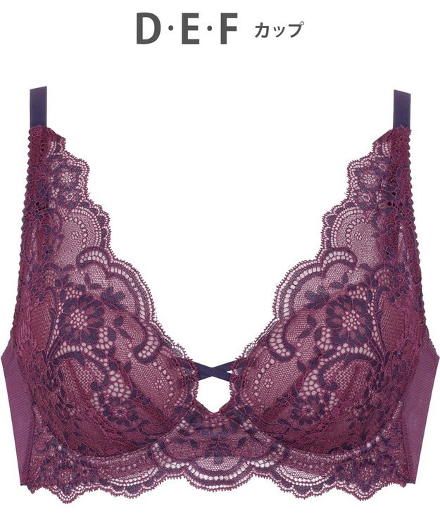 WACOAL 【重力に負けないバストケアBra】 ノンワイヤー バストを重力から守る まる胸キープ ラクなつけごこち サイドのラインすっきり ブラジャー レディース BRA184 /ワコール ワイン