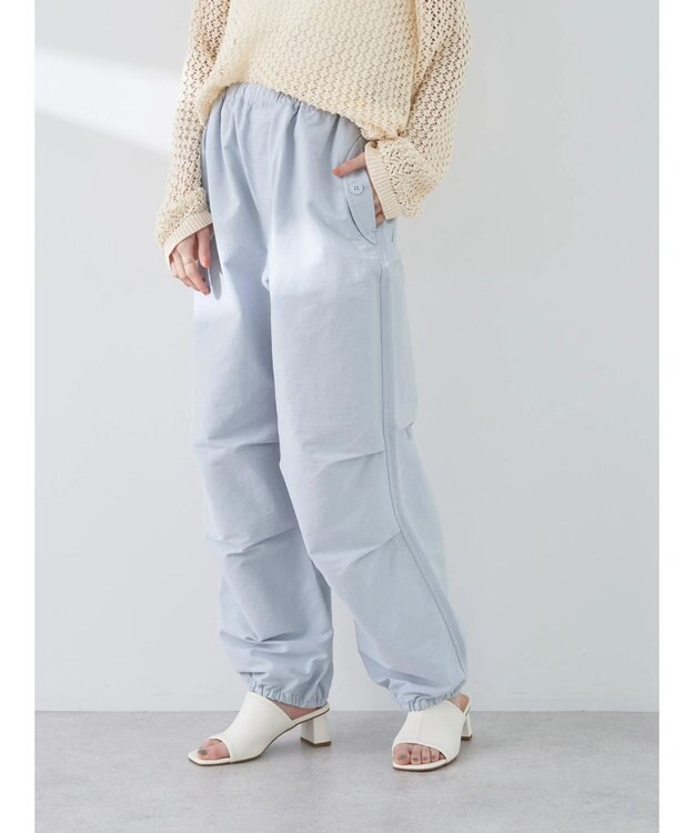 earth music&ecology バルーンシルエットパンツ Light Gray